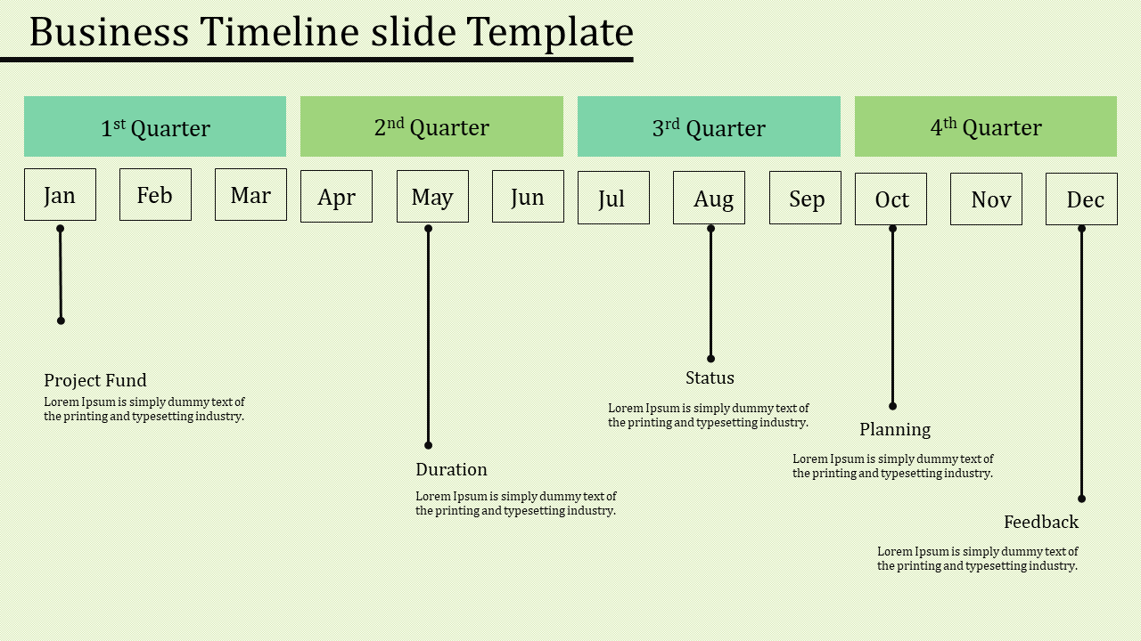 timeline slide template-Business Timeline slide Template-Green